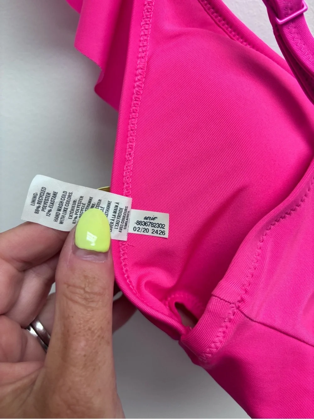 NWT Aerie Ruffle Longline Bikini Top